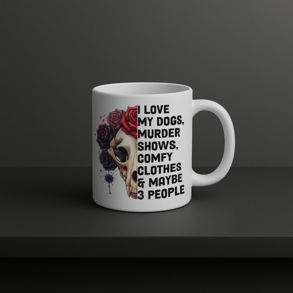 Funny Dog Mug | Murder Show Coffee Cup | Novelty Gift for Dog Lovers