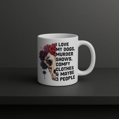 Funny Dog Mug | Murder Show Coffee Cup | Novelty Gift for Dog Lovers
