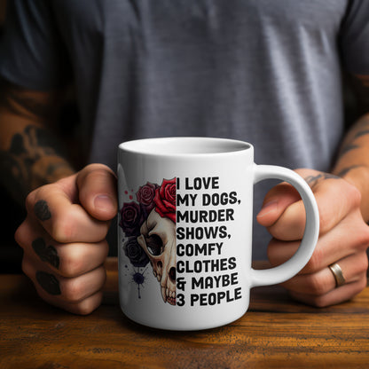 Funny Dog Mug | Murder Show Coffee Cup | Novelty Gift for Dog Lovers