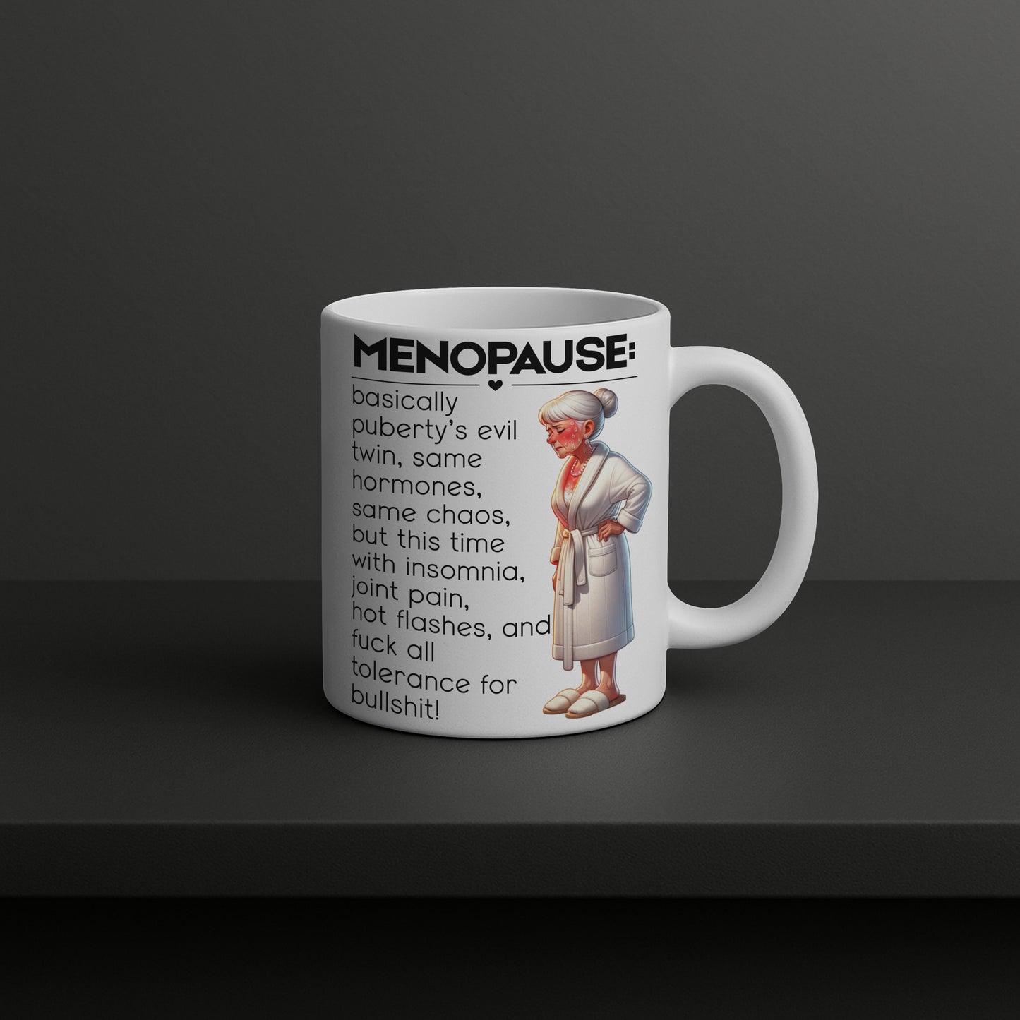 Funny menopause mug gift hot flash coffee cup Christmas present for her