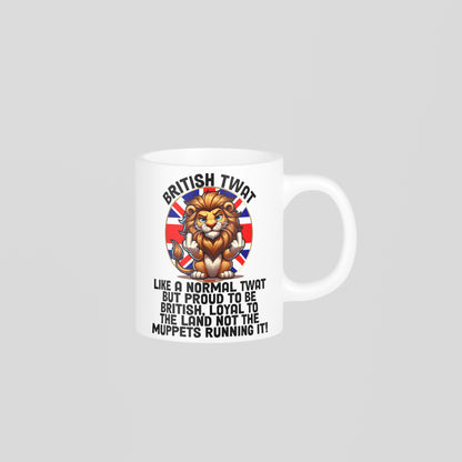 British Twat Mug Funny Rude British Gift Union Jack Coffee Cup