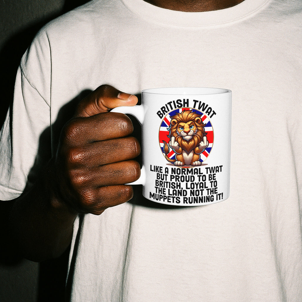 British Twat Mug Funny Rude British Gift Union Jack Coffee Cup