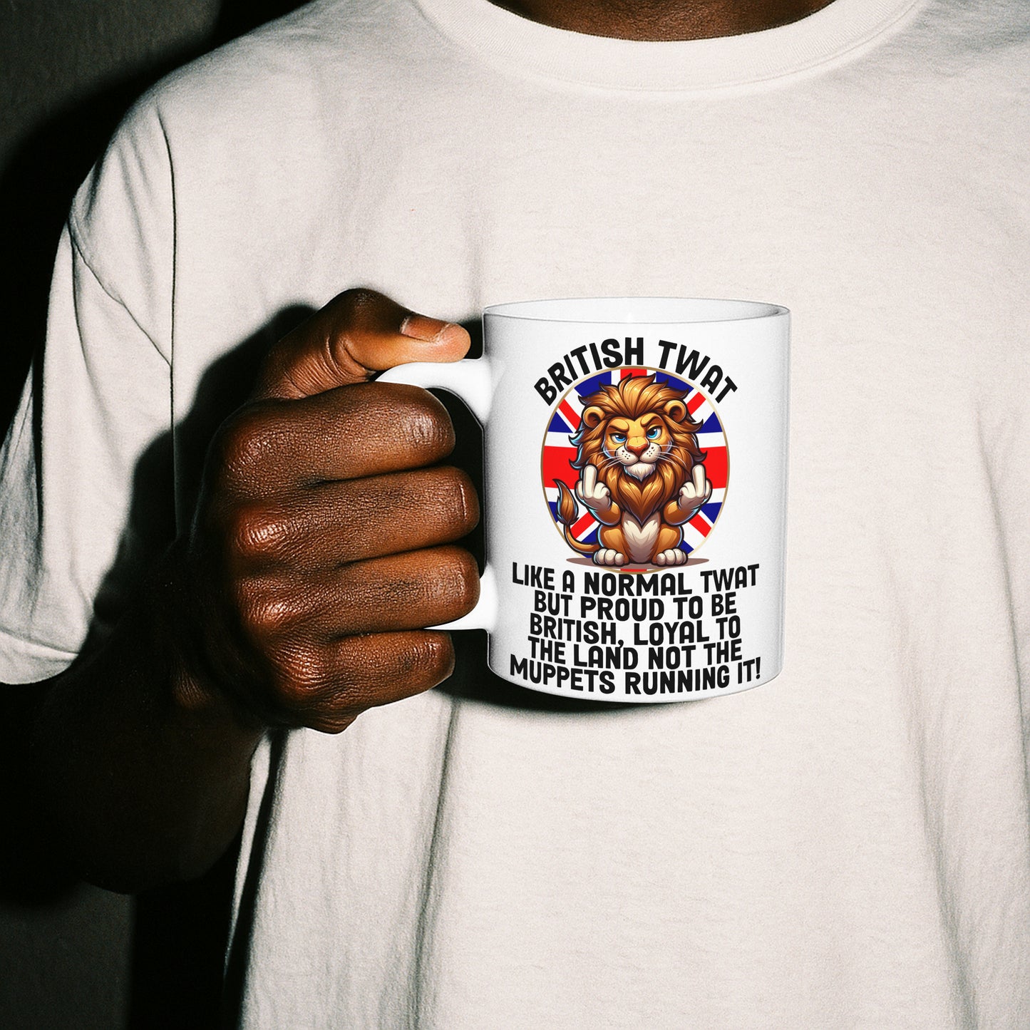 British Twat Mug Funny Rude British Gift Union Jack Coffee Cup