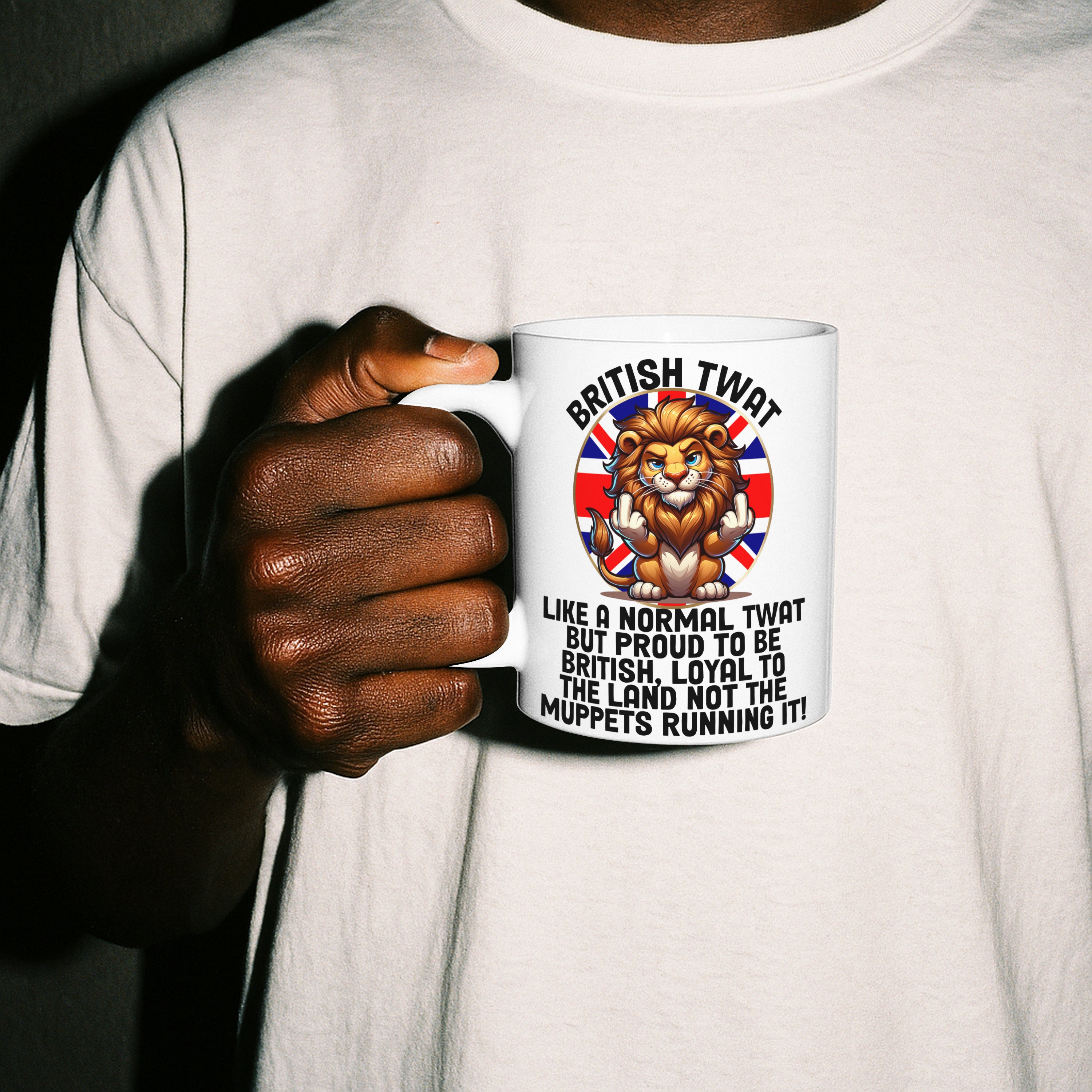 British Twat Mug Funny Rude British Gift Union Jack Coffee Cup