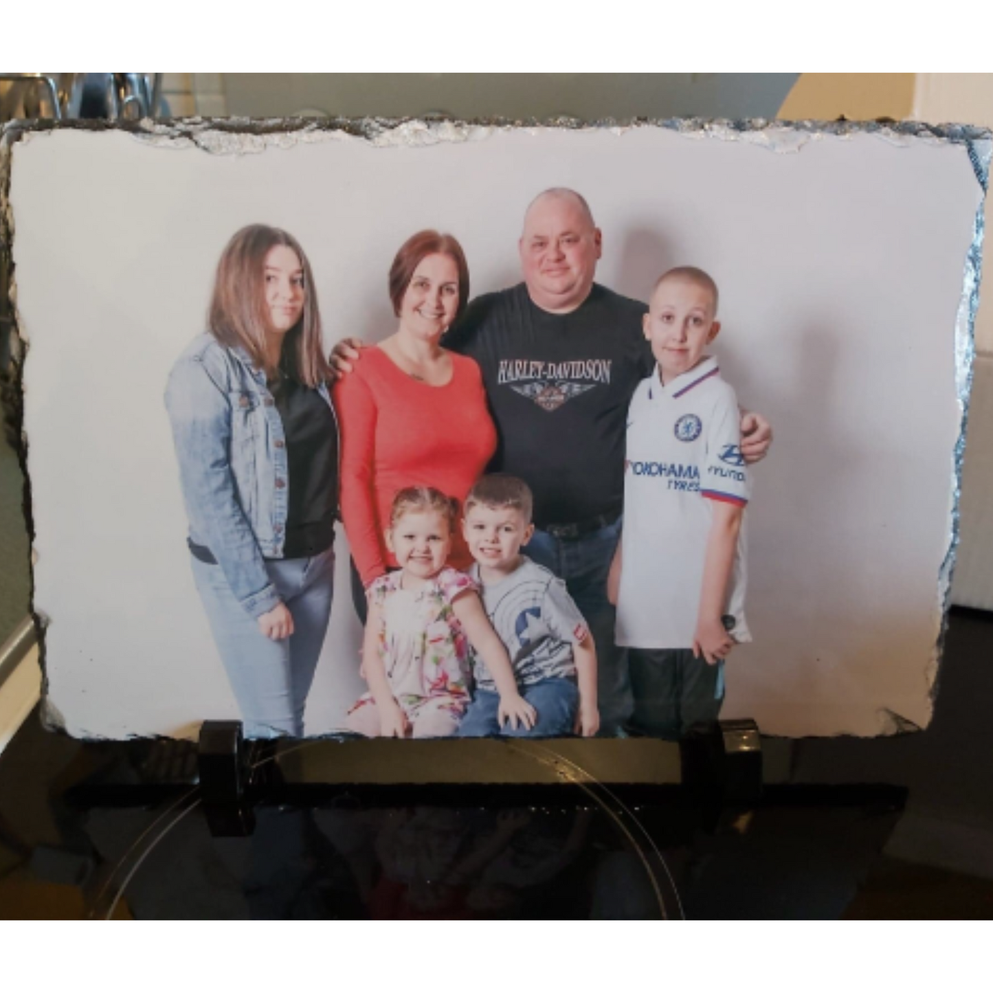Personalised Photo Slate Rock with Text – Custom Gift for Mum, Dad, Sister, Brother | Birthday, Christmas, Memorial Keepsake