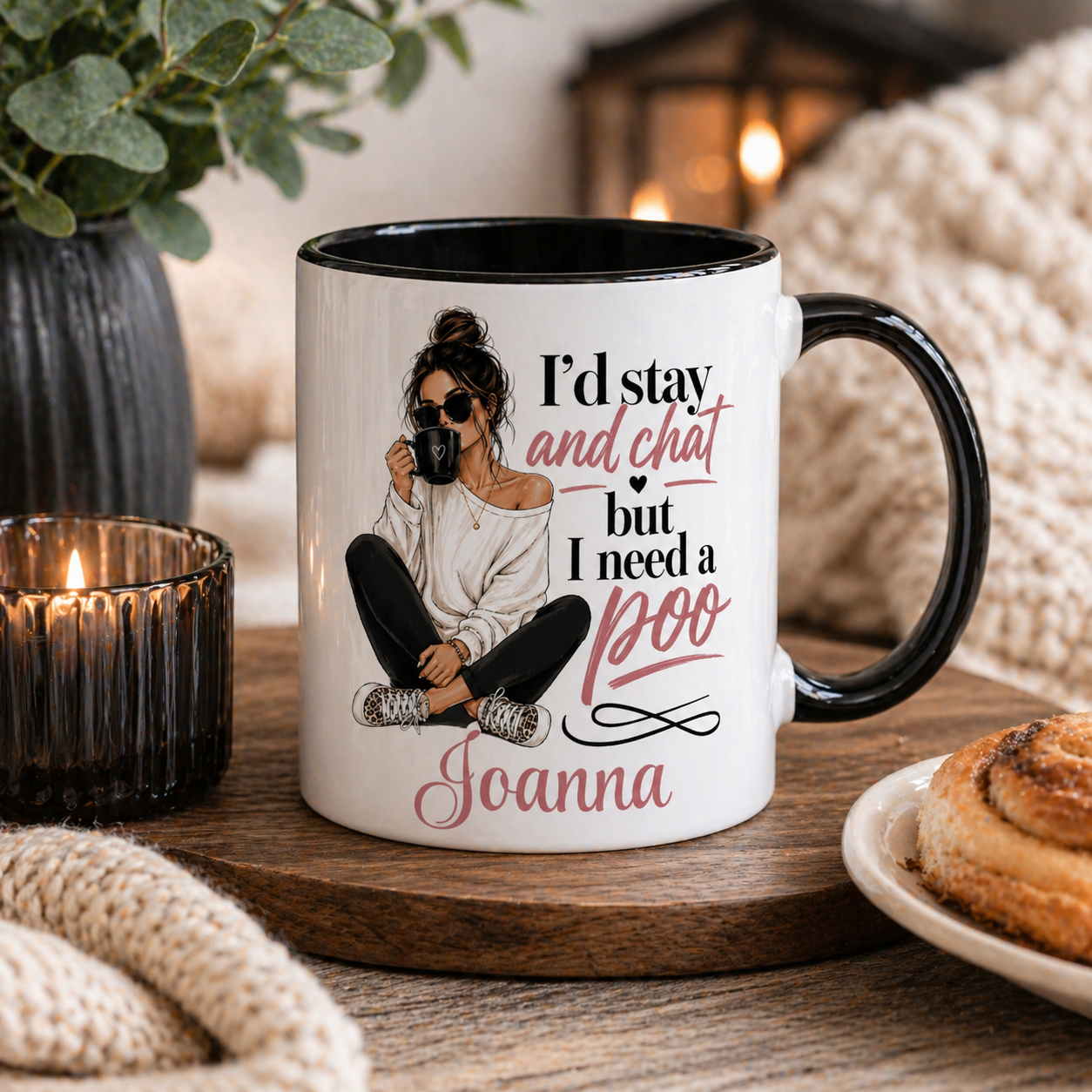 I’d Stay And Chat But I Need A Poo Personalised Mug