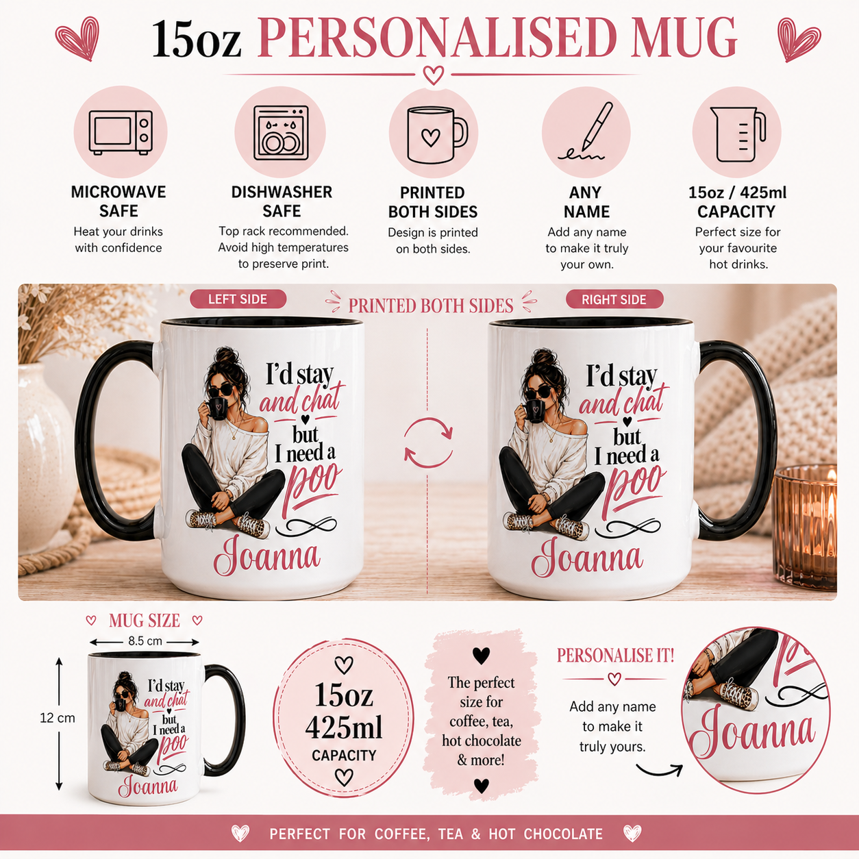 I’d Stay And Chat But I Need A Poo Personalised Mug