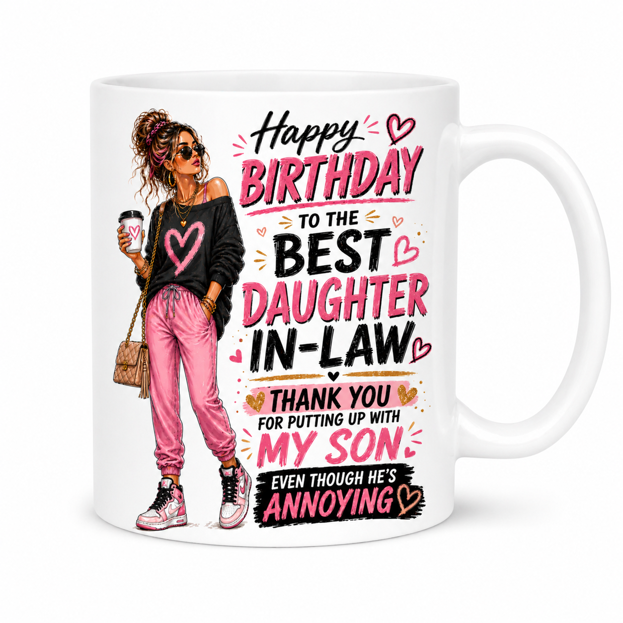Happy Birthday Best Daughter In Law Mug Funny Gift