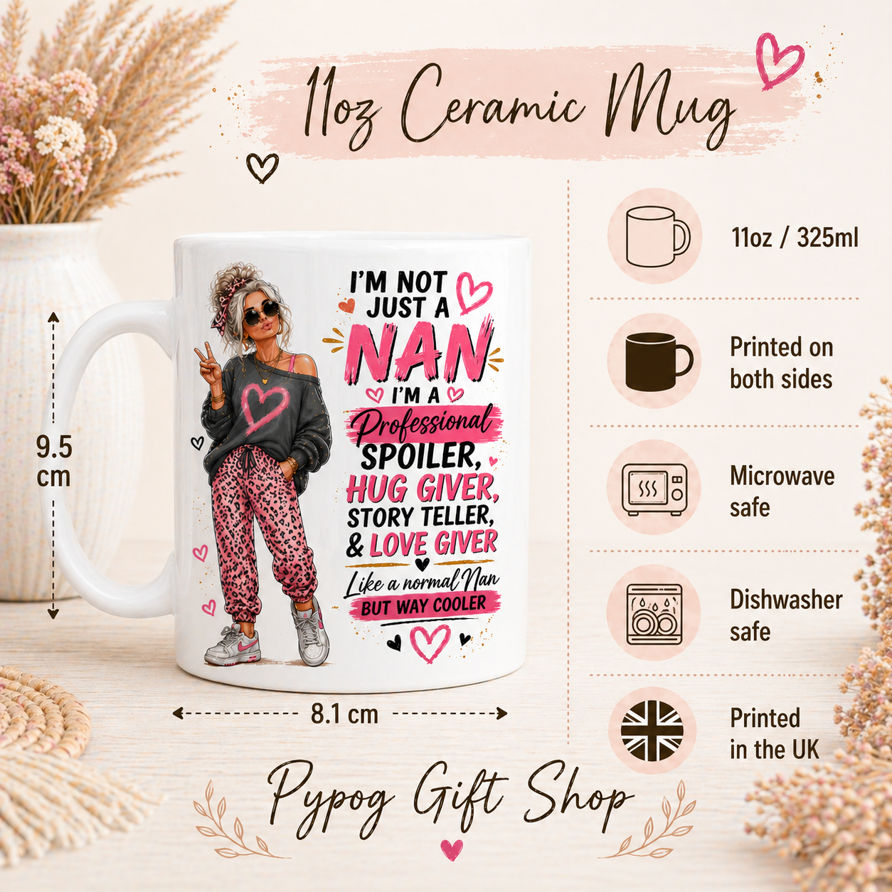 Not Just a Nan Cool Nan Mug Funny Nan Gift Birthday Gift for Nan