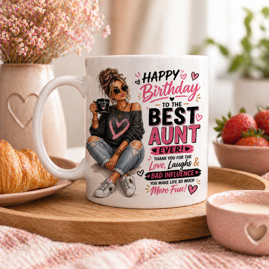 Best Aunt Birthday Personalised Mug Funny Aunt Gift