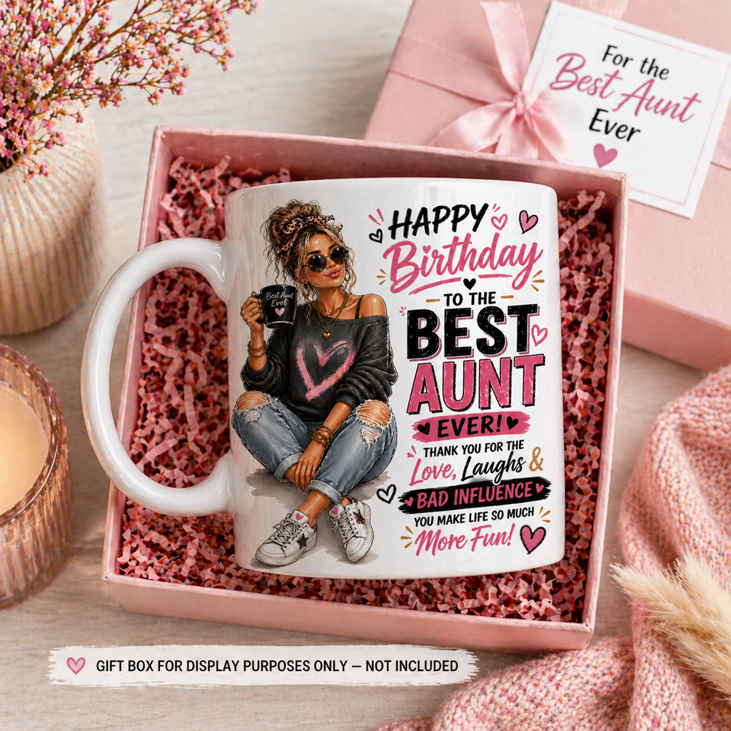 Best Aunt Birthday Personalised Mug Funny Aunt Gift