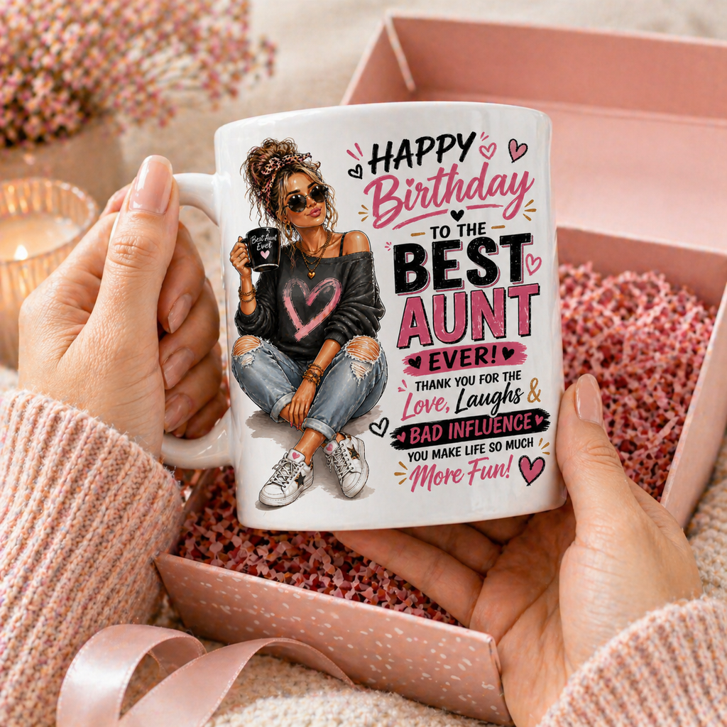 Best Aunt Birthday Personalised Mug Funny Aunt Gift