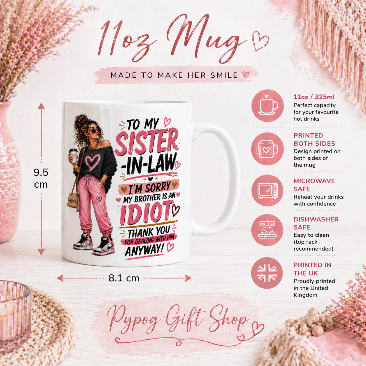 Sister In Law Mug Funny Sister In Law Gift Cheeky Gift for Her