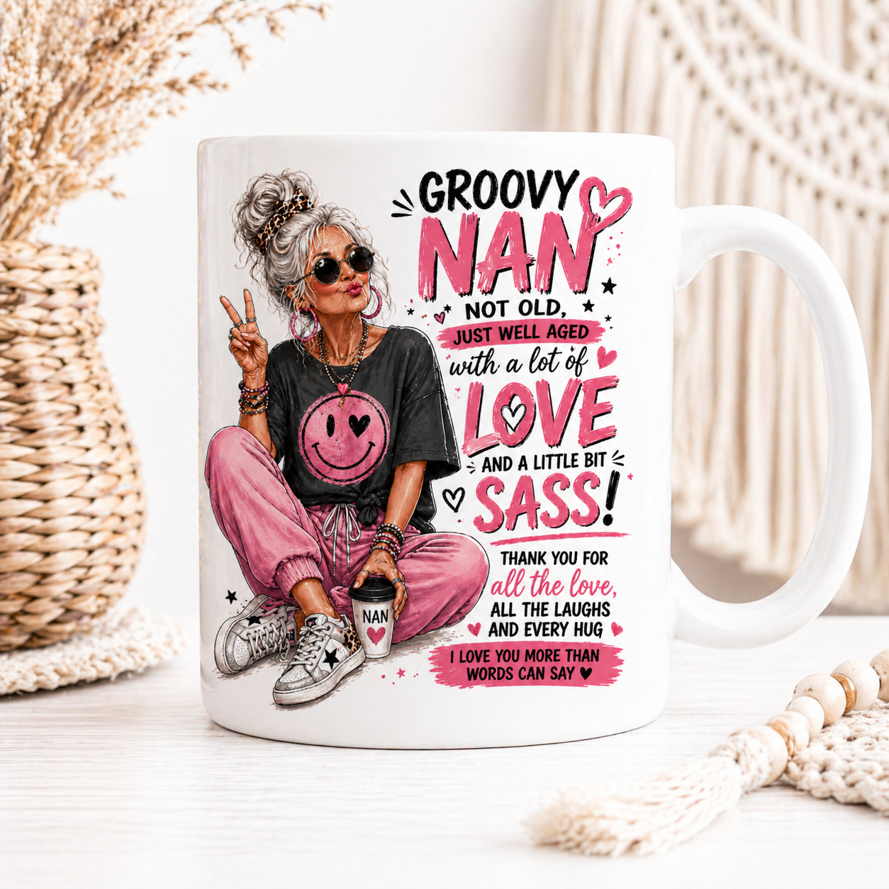 Groovy Nan Mug Funny Nan Gift Birthday Gift for Nan