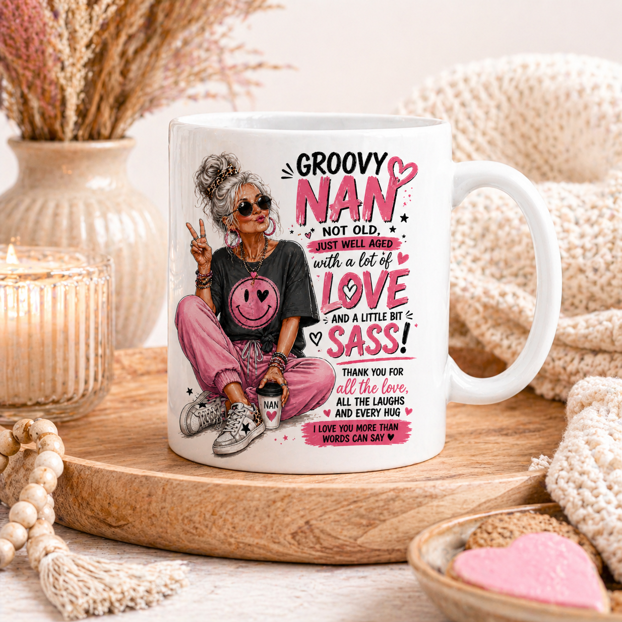 Groovy Nan Mug Funny Nan Gift Birthday Gift for Nan