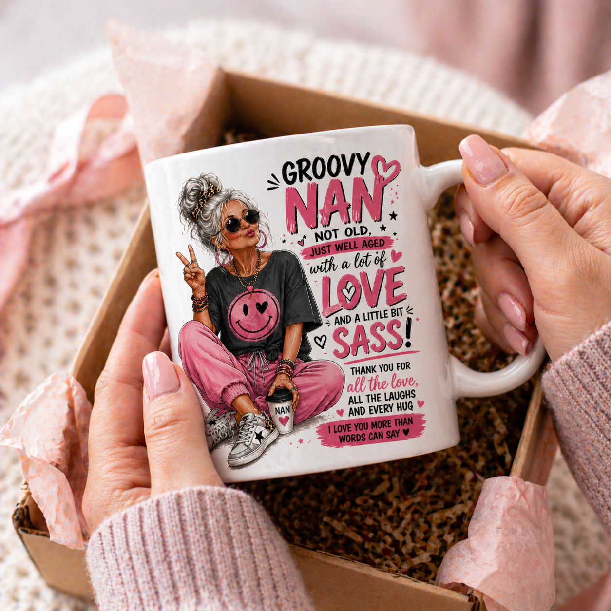 Groovy Nan Mug Funny Nan Gift Birthday Gift for Nan