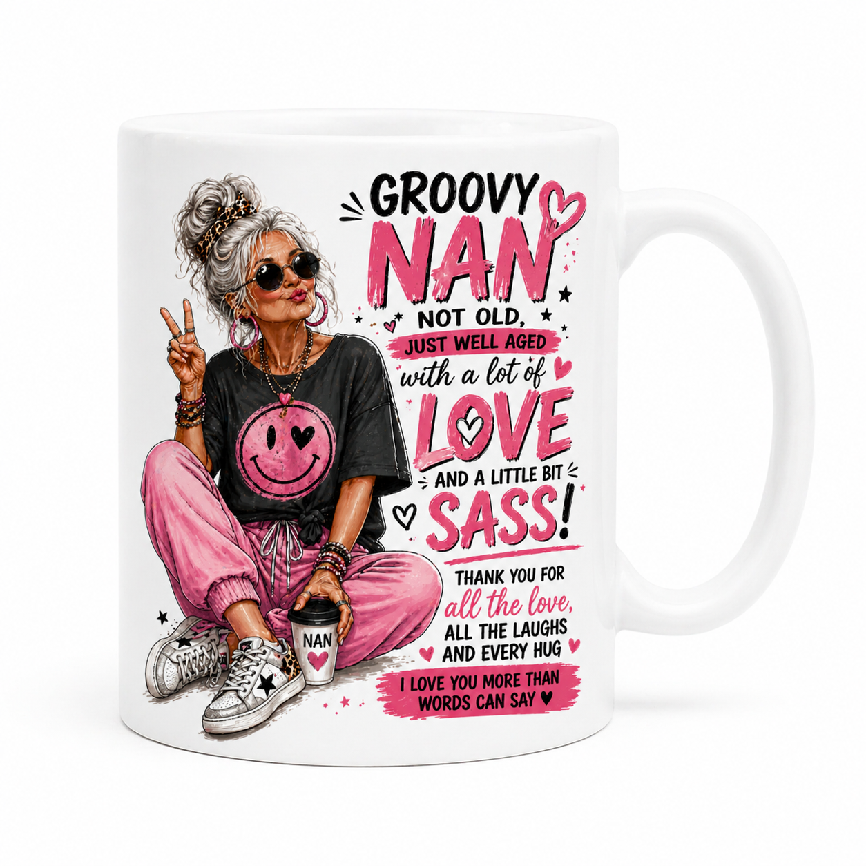 Groovy Nan Mug Funny Nan Gift Birthday Gift for Nan