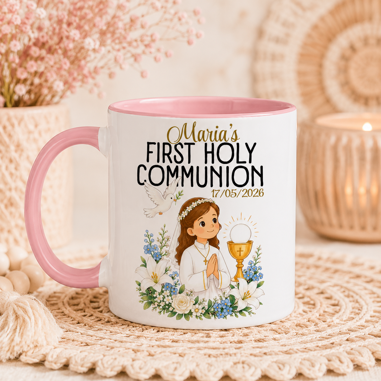 Personalised First Holy Communion Mug Gift for Boys & Girls