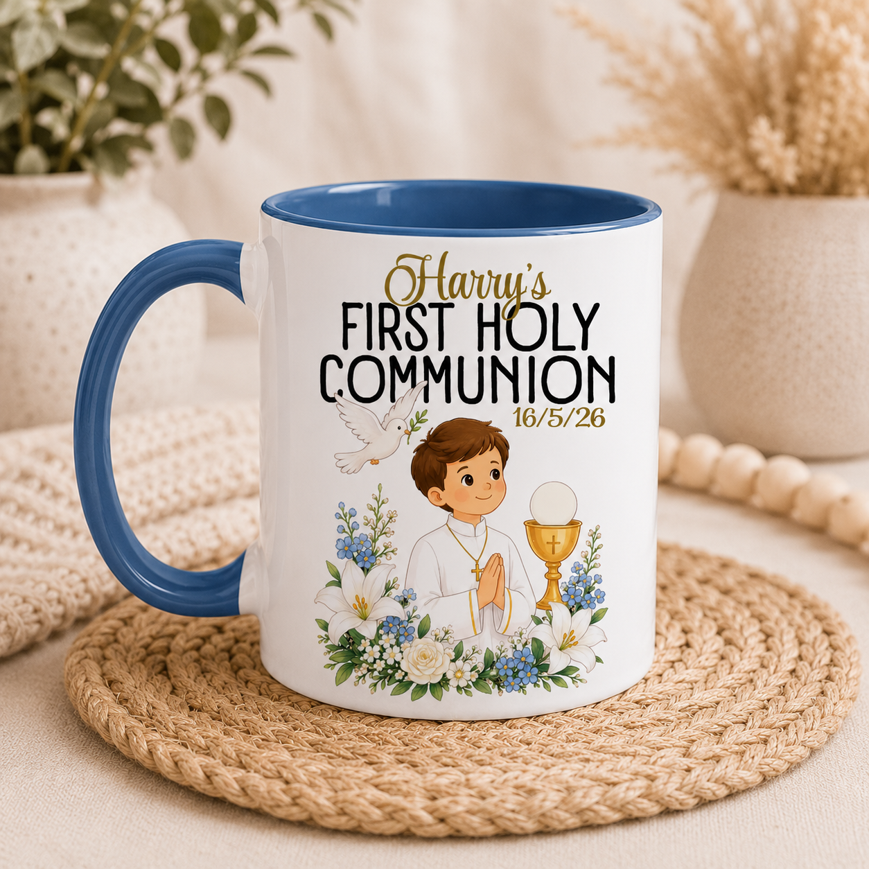 Personalised First Holy Communion Mug Gift for Boys & Girls
