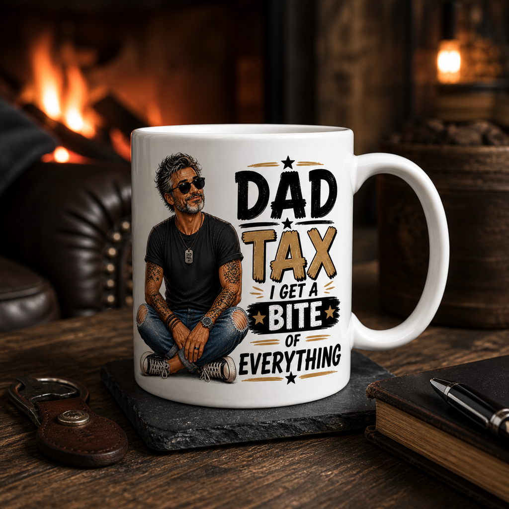 Dad Tax I Get A Bite Of Everything Fathers Day Mug