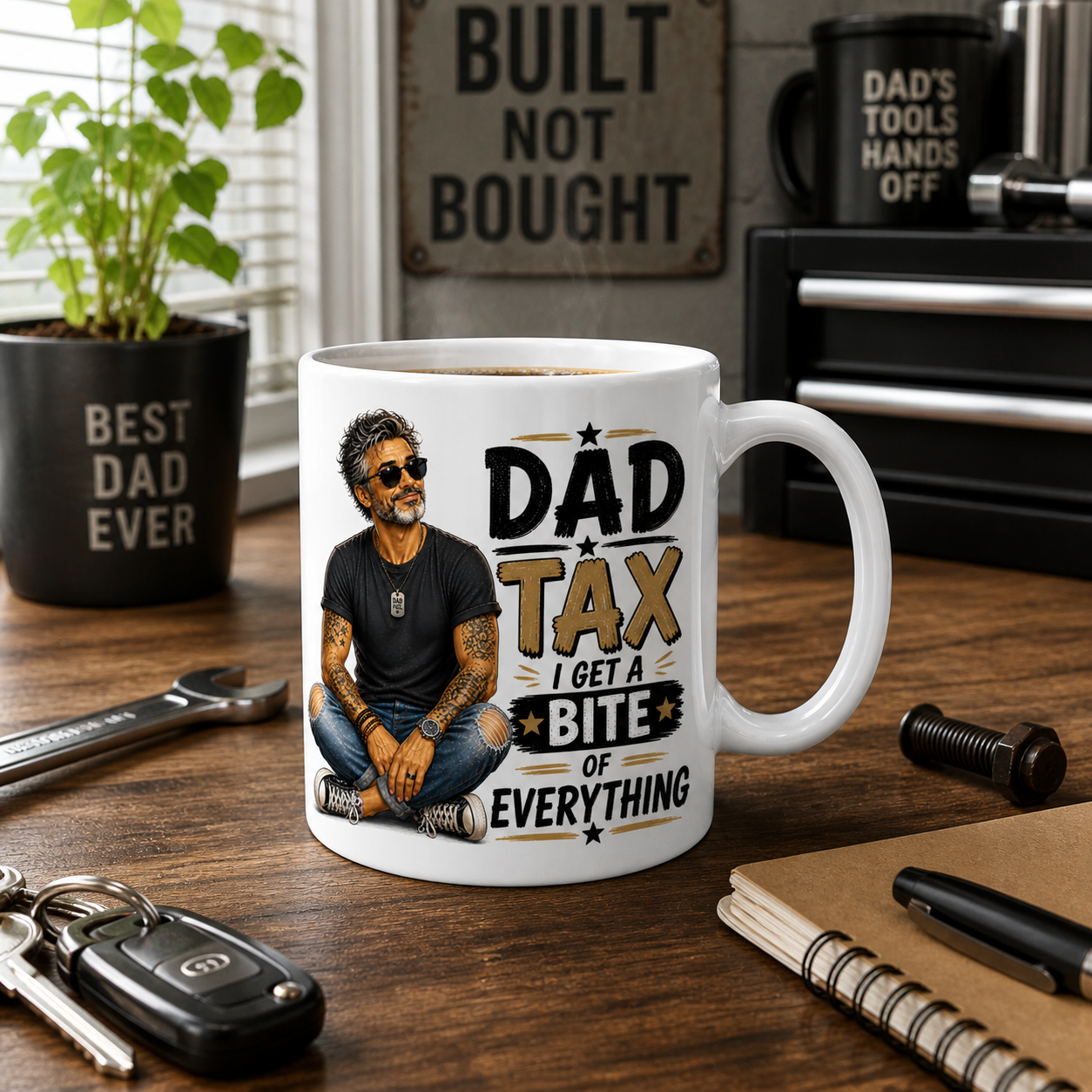 Dad Tax I Get A Bite Of Everything Fathers Day Mug
