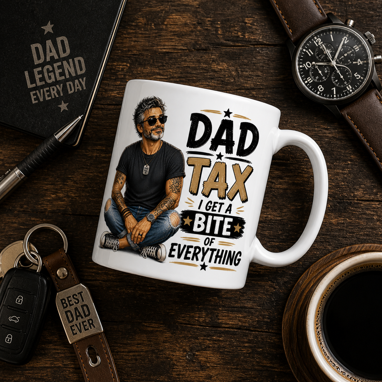 Dad Tax I Get A Bite Of Everything Fathers Day Mug
