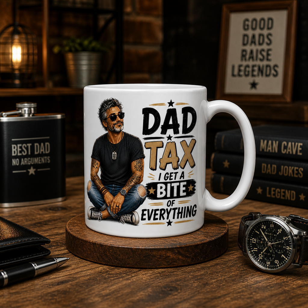 Dad Tax I Get A Bite Of Everything Fathers Day Mug