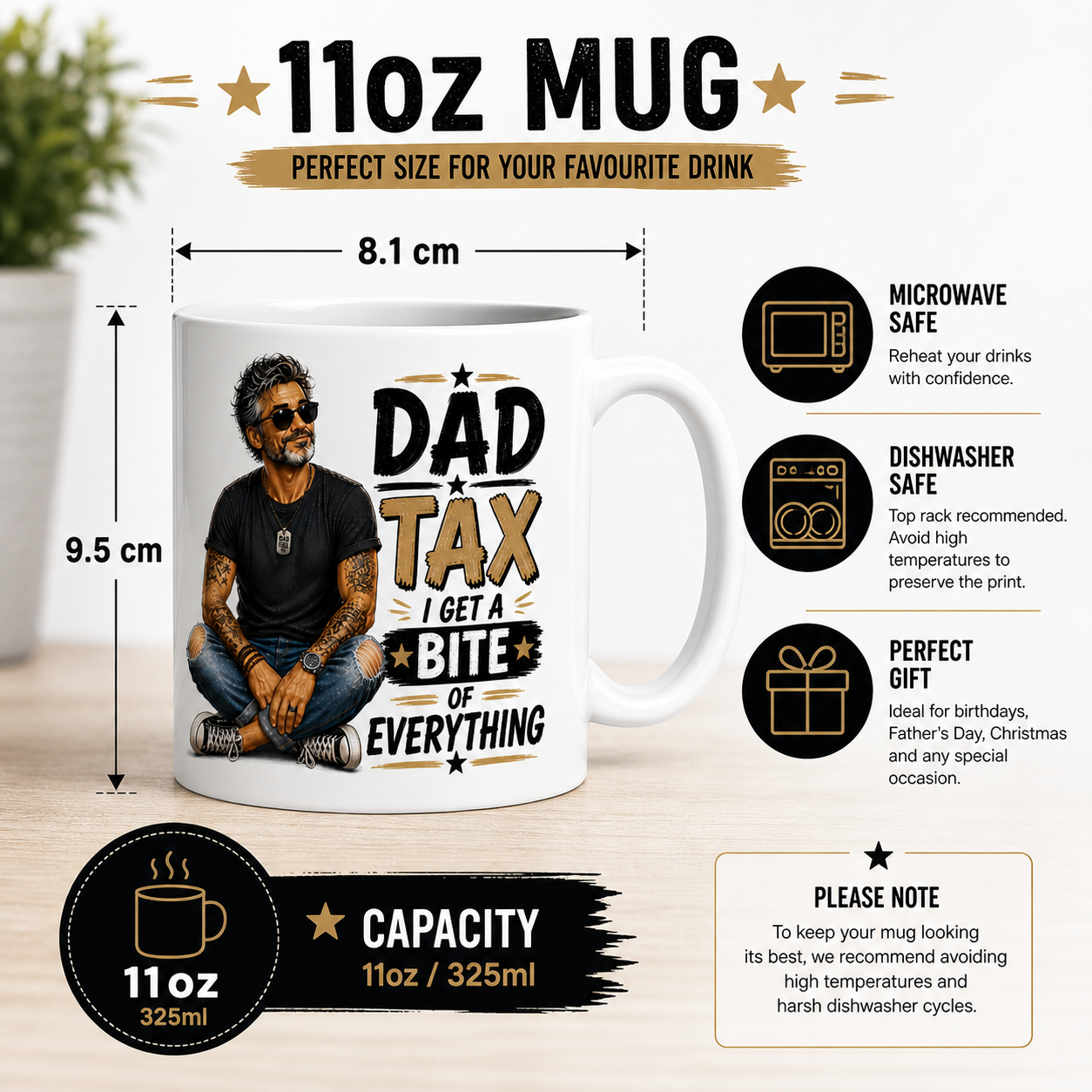 Dad Tax I Get A Bite Of Everything Fathers Day Mug