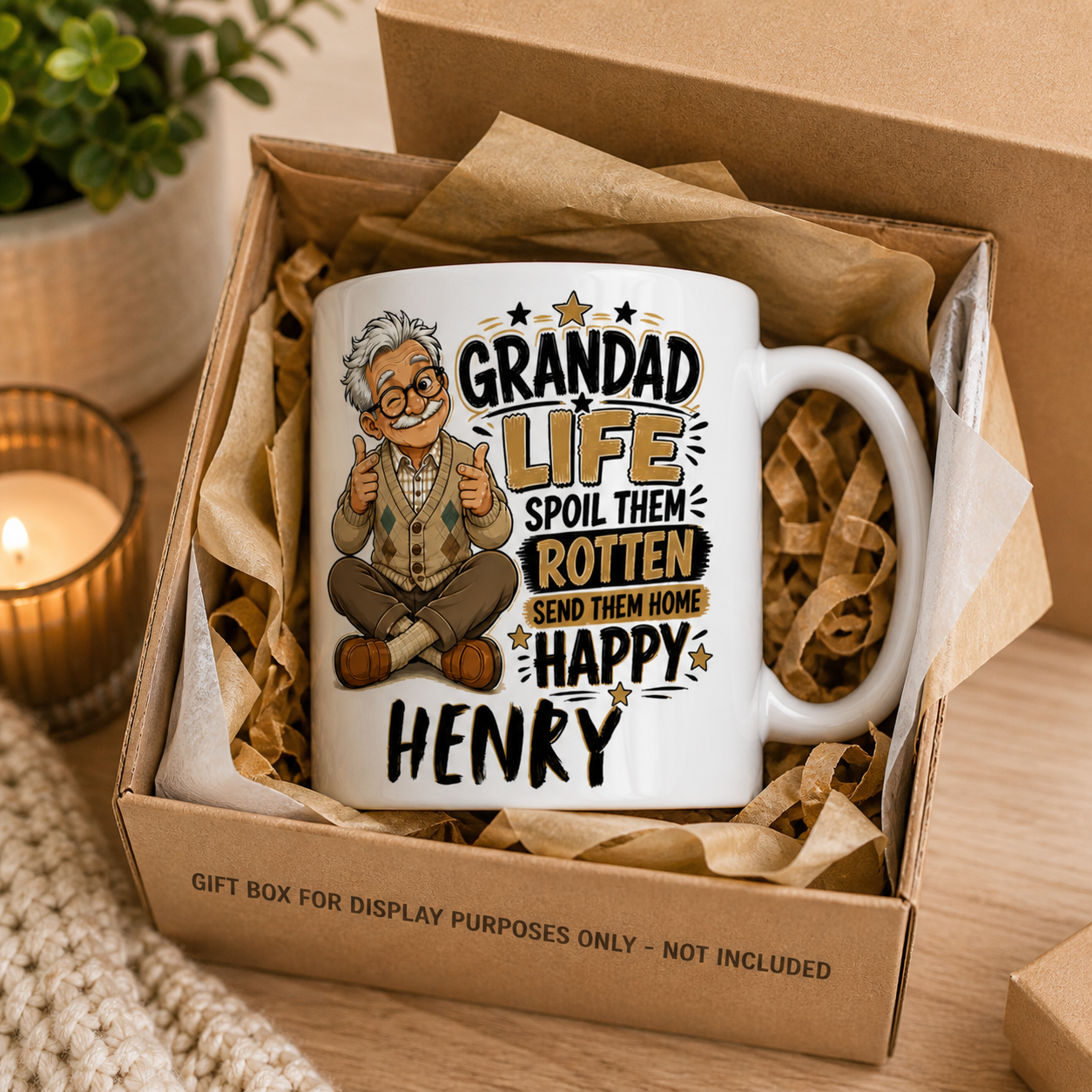 Grandad Life Spoil Them Rotten Send Them Home Happy Personalised Mug