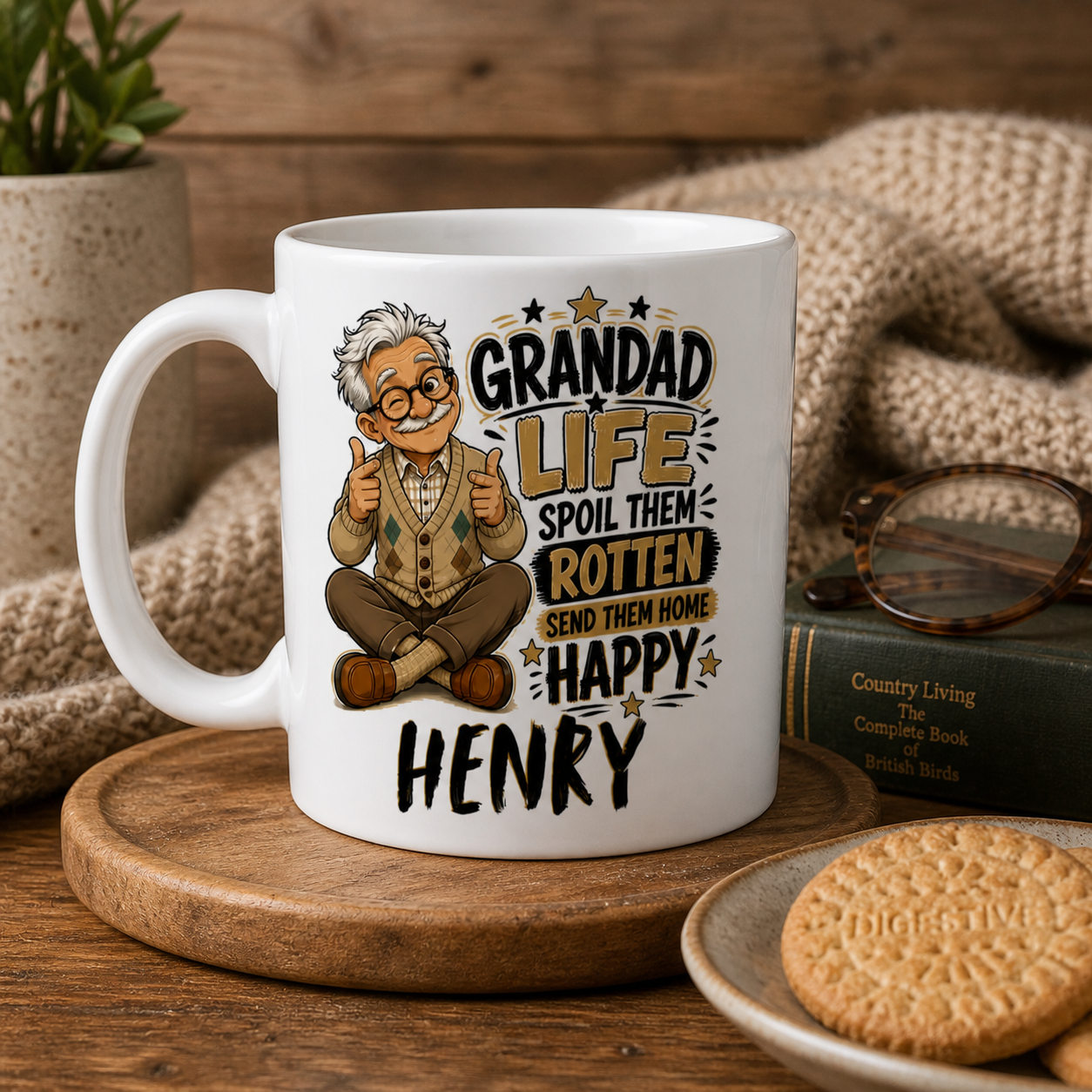 Grandad Life Spoil Them Rotten Send Them Home Happy Personalised Mug