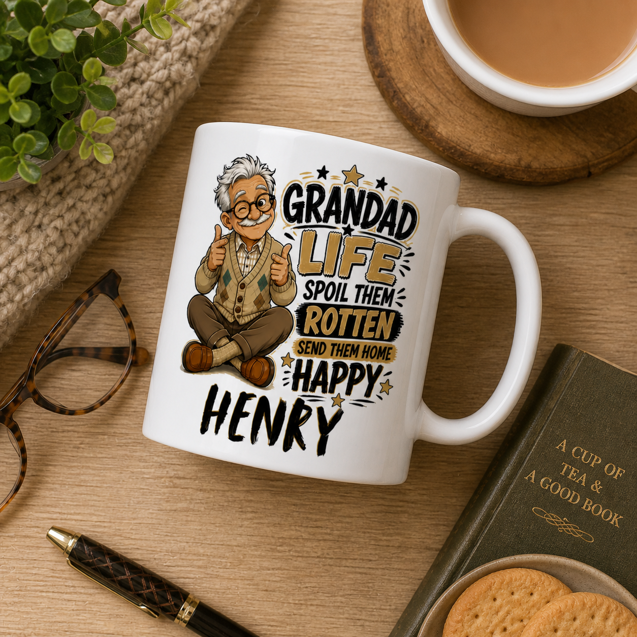 Grandad Life Spoil Them Rotten Send Them Home Happy Personalised Mug