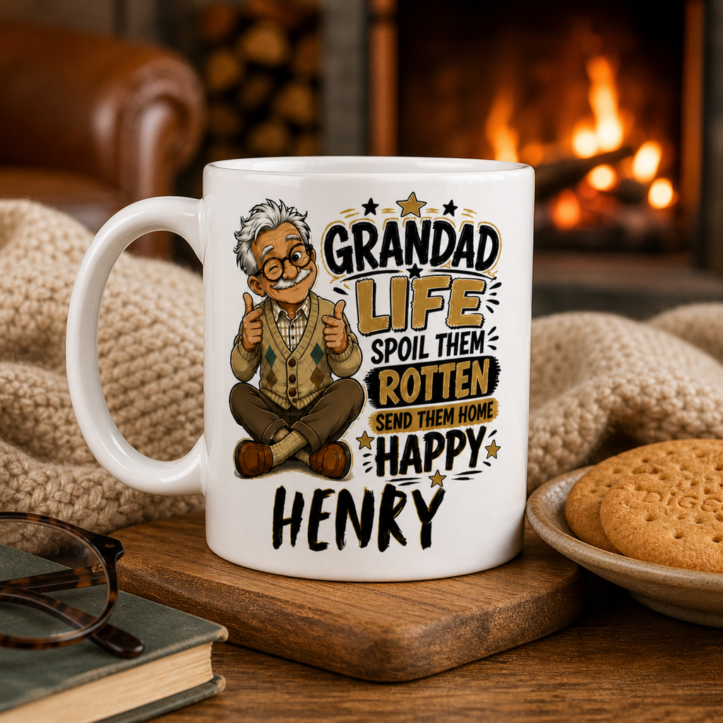 Grandad Life Spoil Them Rotten Send Them Home Happy Personalised Mug