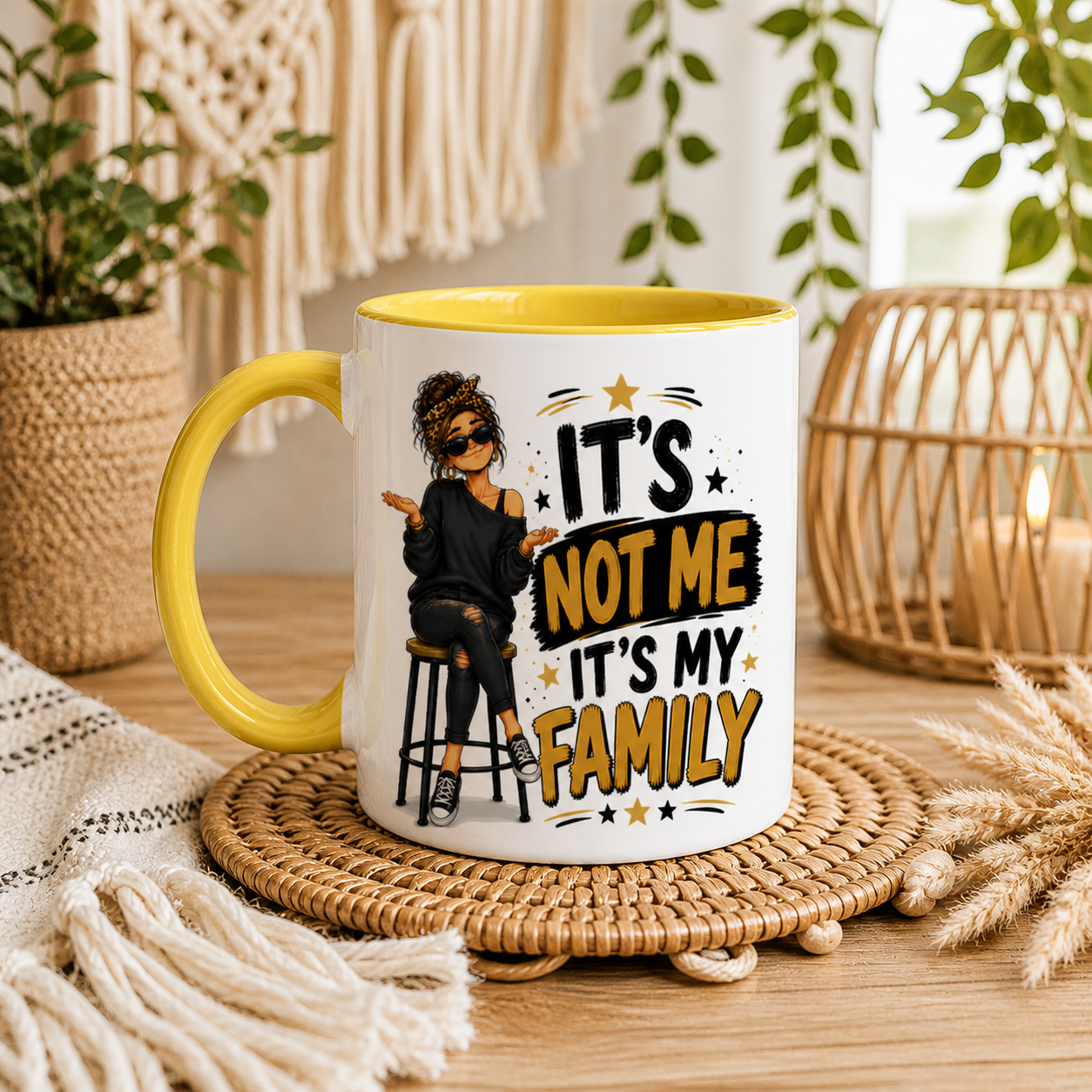 It’s Not Me It’s My Family Funny Mug