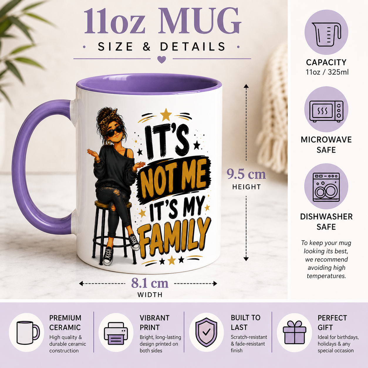 It’s Not Me It’s My Family Funny Mug