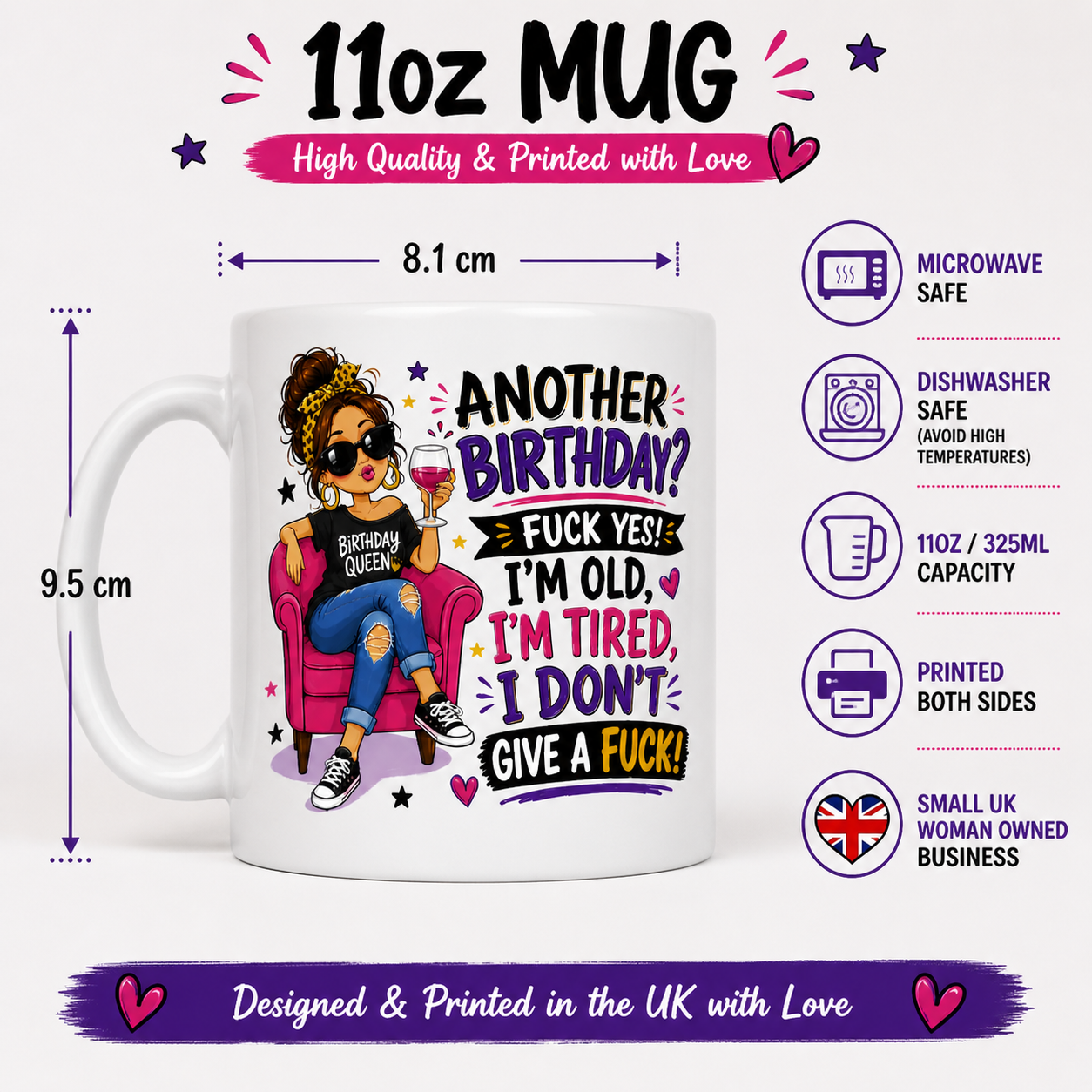 Another Birthday? F*ck Yes Mug | Funny Rude Birthday Mug for Her