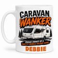 Personalised Caravan Wanker Mug