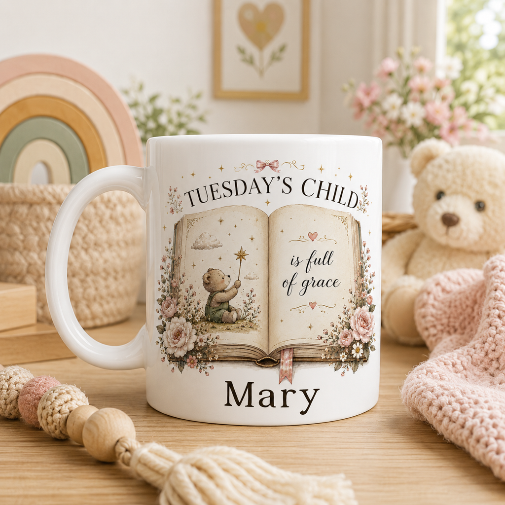 Personalised Days Of The Week Child Mug – Nursery Rhyme Kids Mug