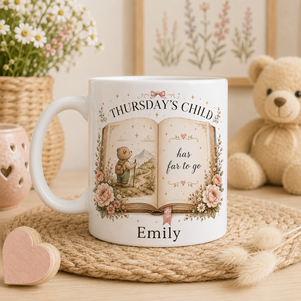 Personalised Days Of The Week Child Mug – Nursery Rhyme Kids Mug