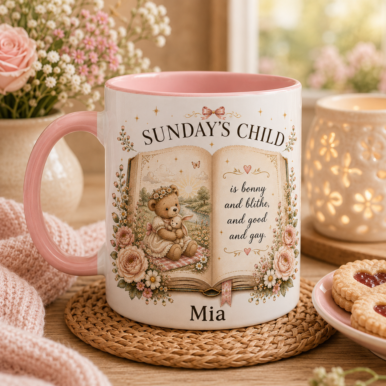 Personalised Days Of The Week Child Mug – Nursery Rhyme Kids Mug