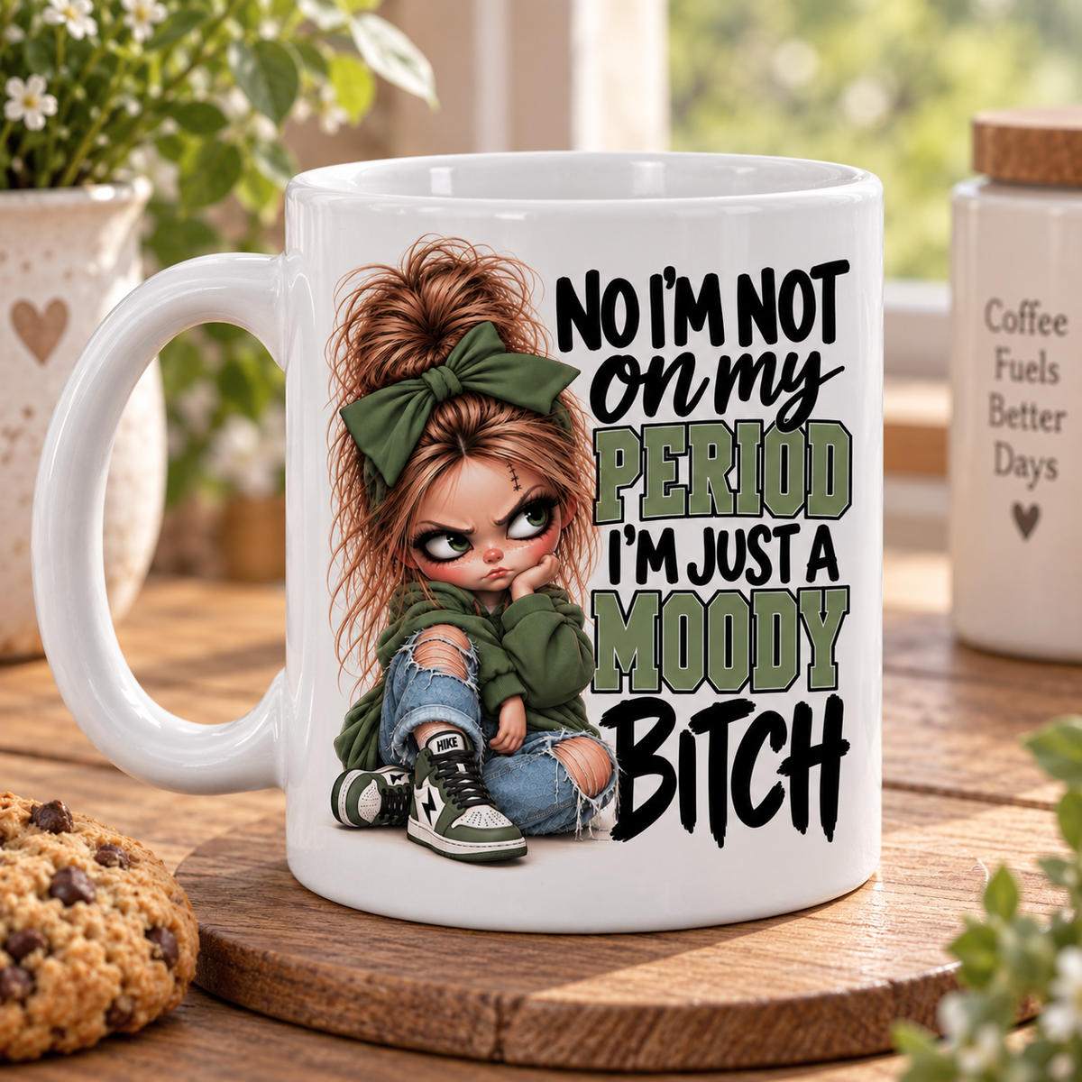 Funny Moody Bitch Period Mug | Rude PMS Gift for Her