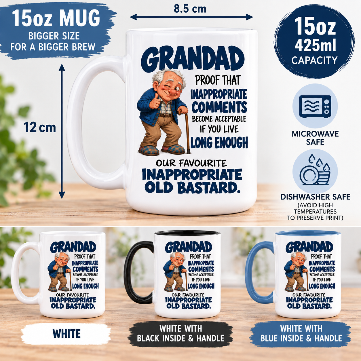 Funny Grandad Mug – Rude Inappropriate Grandad Gift