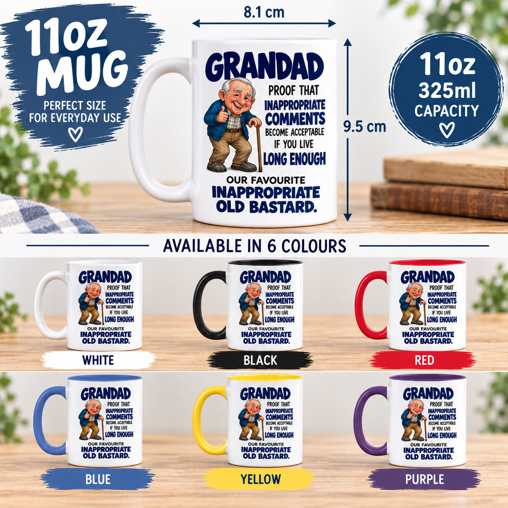 Funny Grandad Mug – Rude Inappropriate Grandad Gift