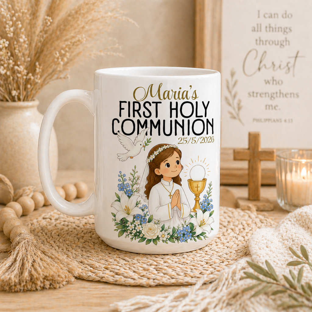 Personalised First Holy Communion Mug Gift for Boys & Girls
