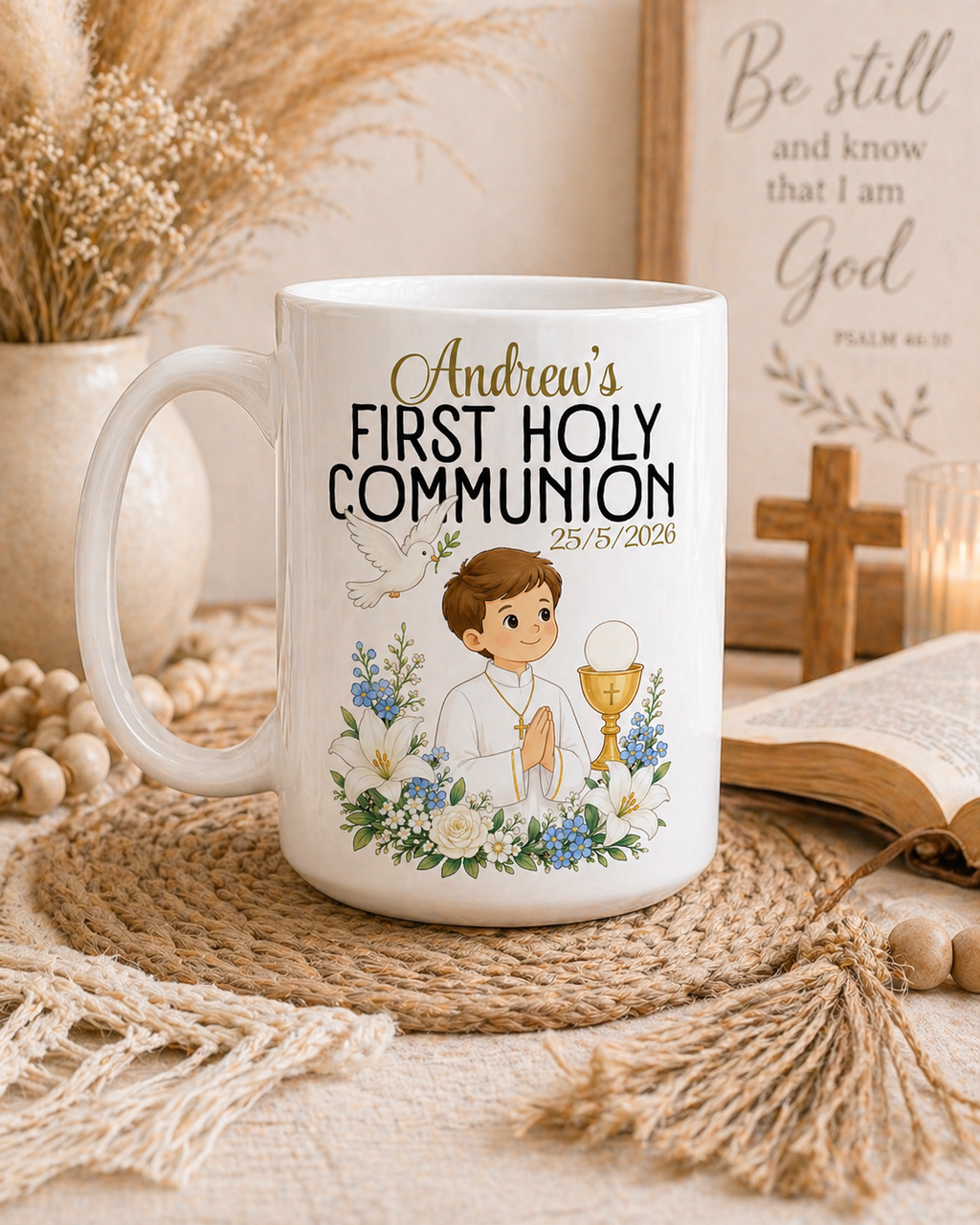 Personalised First Holy Communion Mug Gift for Boys & Girls