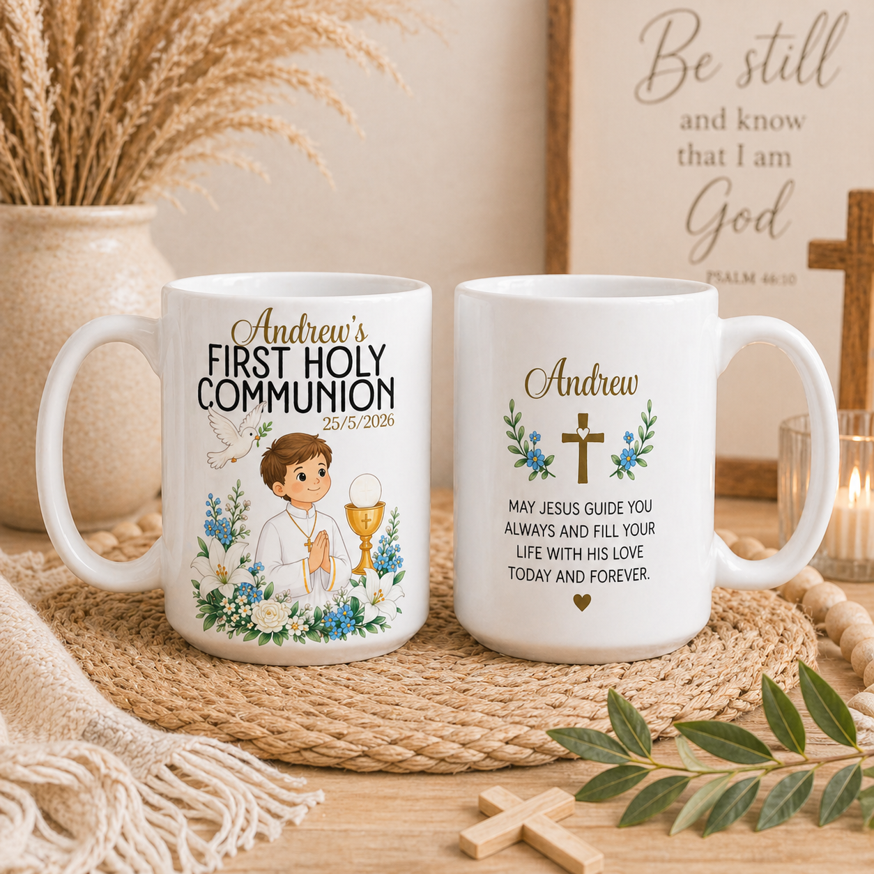 Personalised First Holy Communion Mug Gift for Boys & Girls