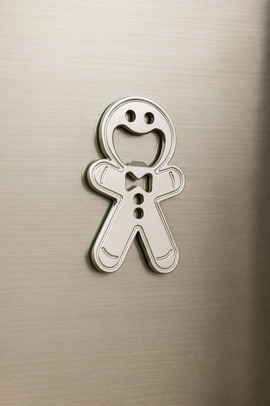 Gingerbread Man Bottle Opener Fridge Magnet – Christmas Stocking Filler Gift UK