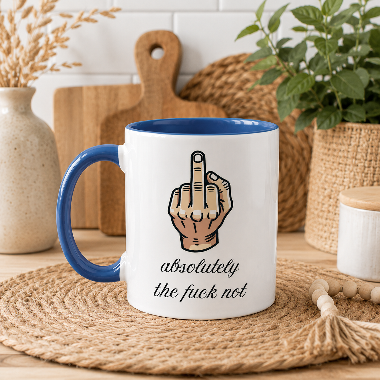 Absolutely The Fuck Not Mug - Funny Sarcastic Mugs, Swearing Humour Office Gift, Cheeky Novelty Mug
