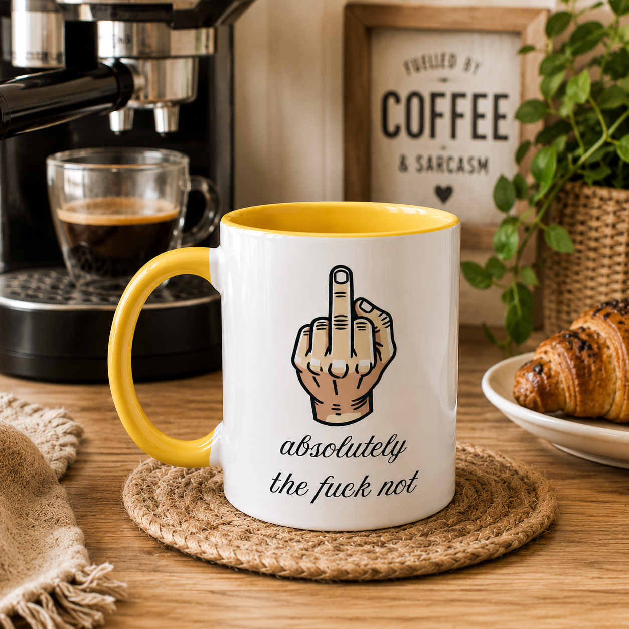 Absolutely The Fuck Not Mug - Funny Sarcastic Mugs, Swearing Humour Office Gift, Cheeky Novelty Mug