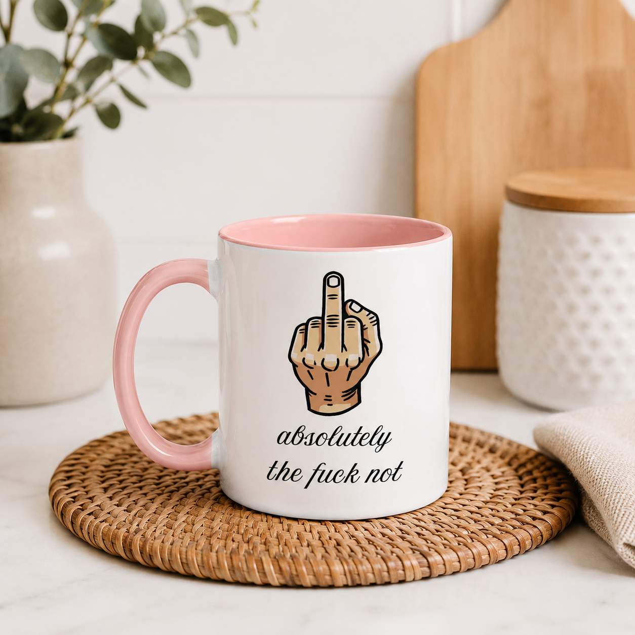 Absolutely The Fuck Not Mug - Funny Sarcastic Mugs, Swearing Humour Office Gift, Cheeky Novelty Mug