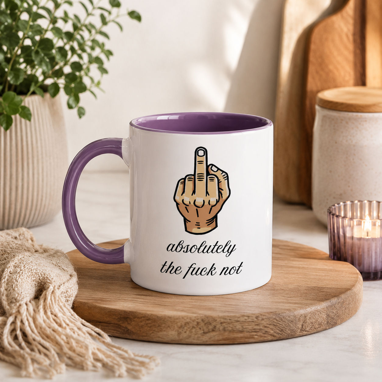 Absolutely The Fuck Not Mug - Funny Sarcastic Mugs, Swearing Humour Office Gift, Cheeky Novelty Mug